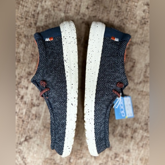 Hey Dude Kids Moccasins - Charcoal and Coral - Picture 5 of 6